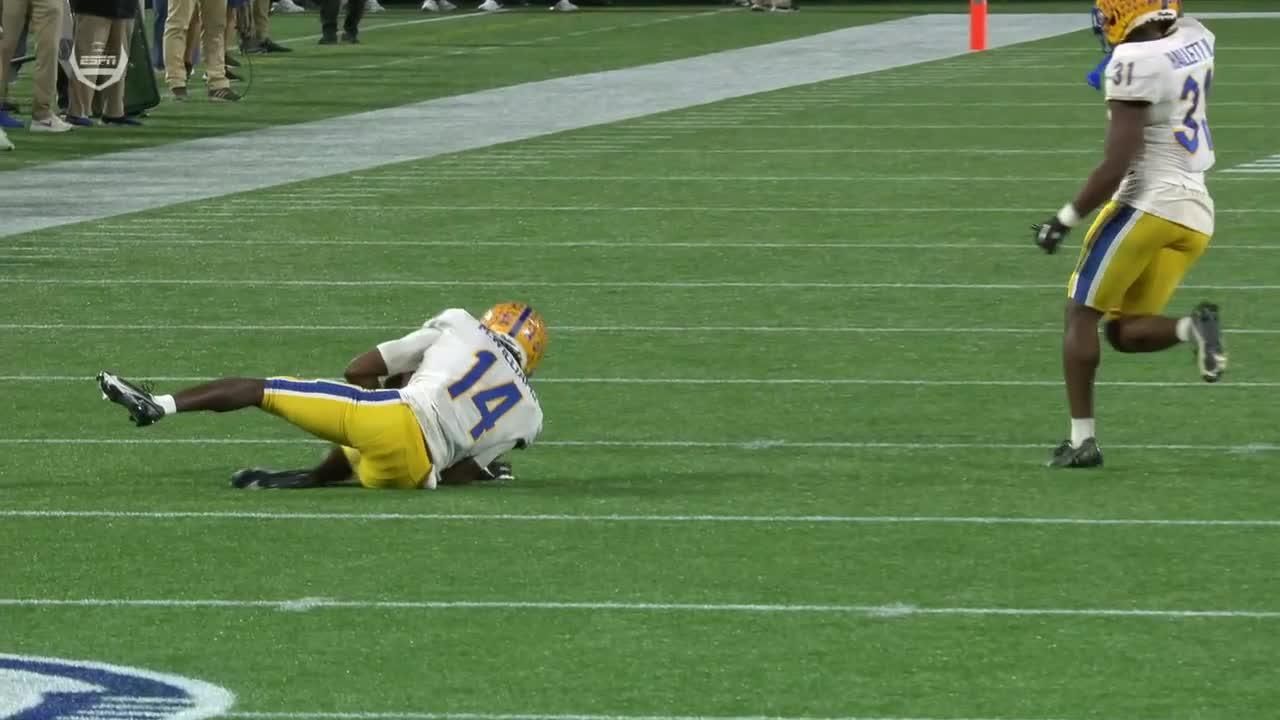 Marquis Williams making the diving catch for the pick