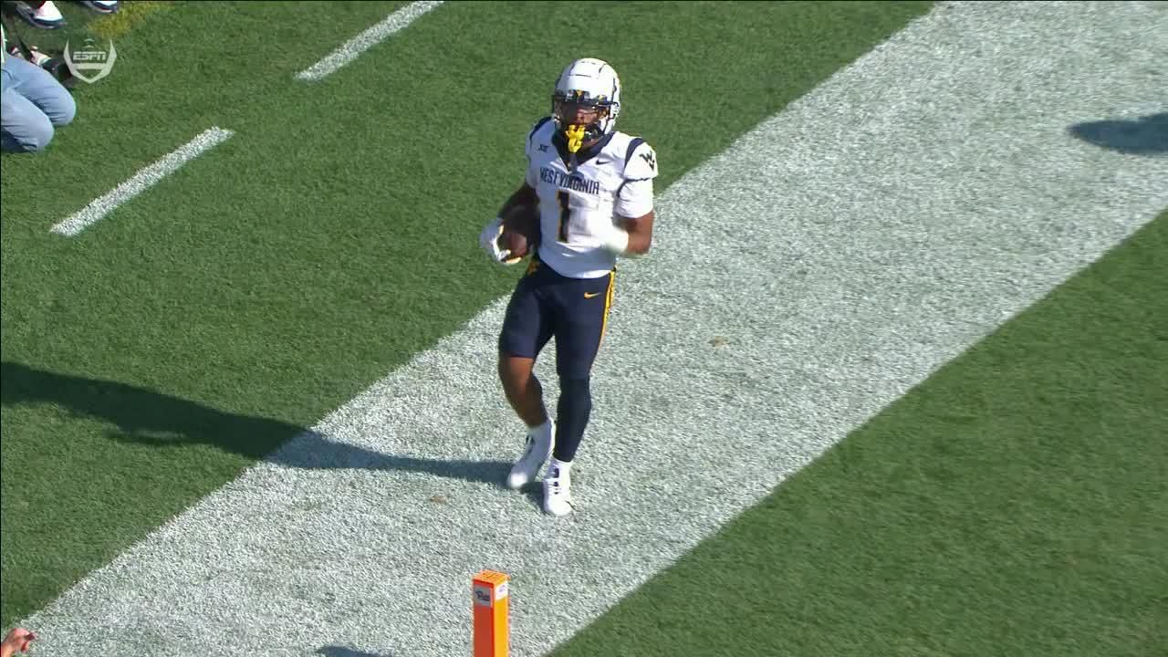 Jahiem White breaks the plane to pad West Virginia's lead