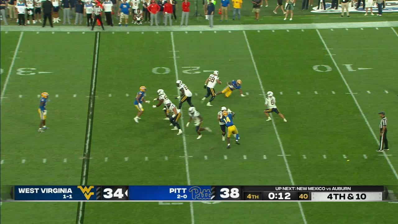 Kyle Louis gets the interception vs. West Virginia