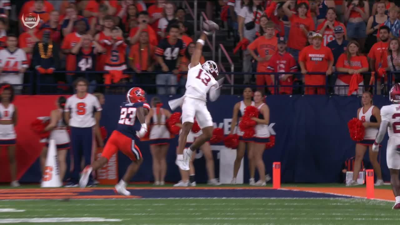 Elic Ayomanor makes ridiculous one-handed snag for Stanford TD