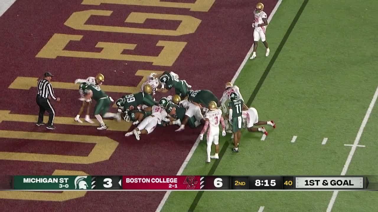 Touchdown! Aidan Chiles scores vs. Boston College