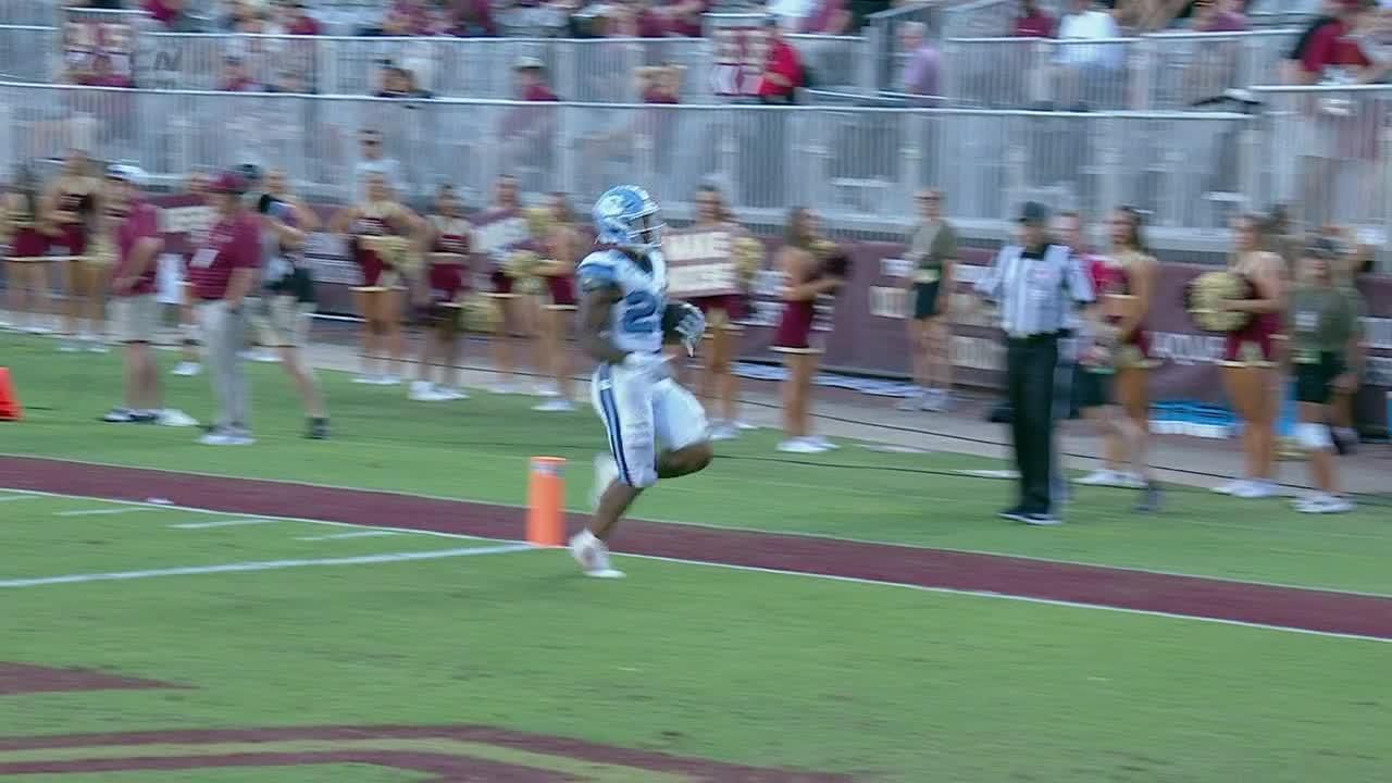 Omarion Hampton goes 49 yards for 5th TD for UNC