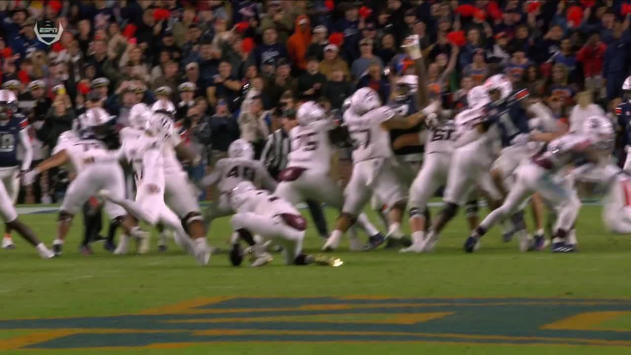 Randy Bond buries a 42-yard FG to force triple OT